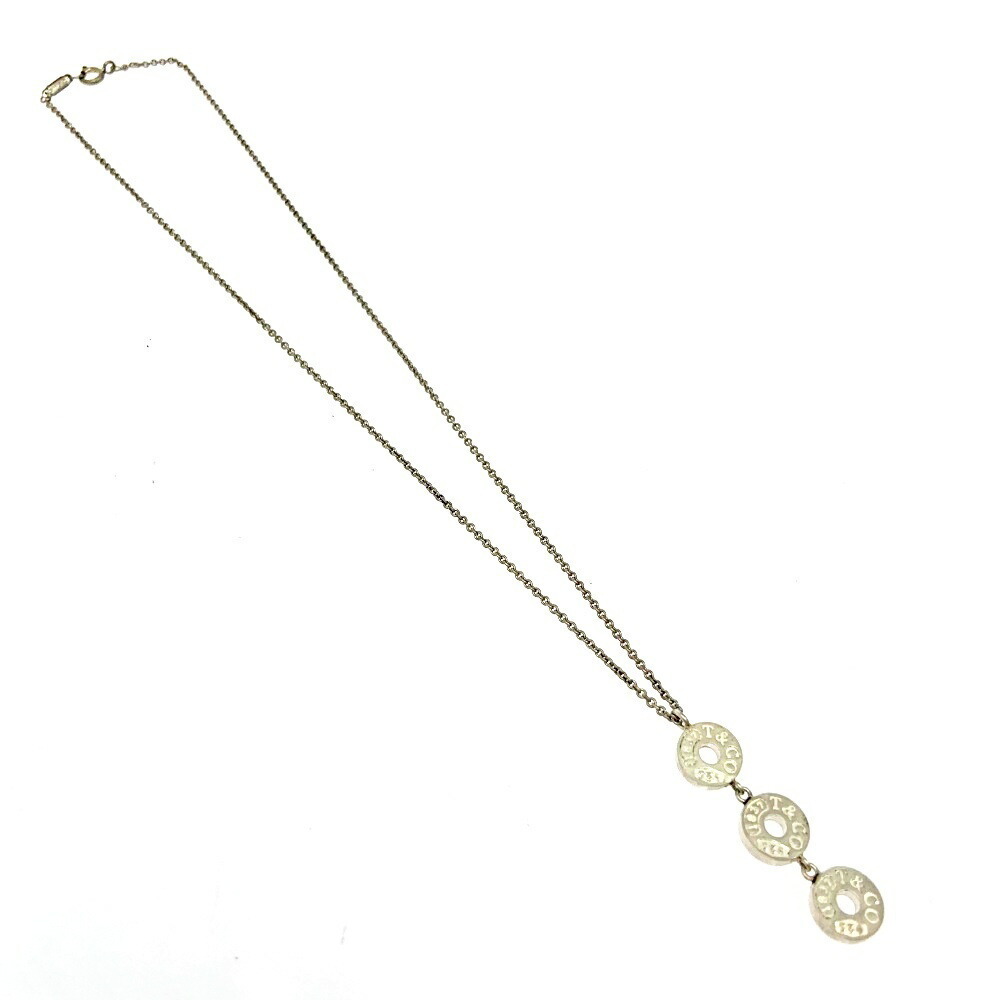 TIFFANY Co Silver Triple Circle Necklace